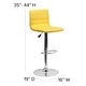 preview thumbnail 52 of 111, Modern Vinyl Stitch Back Adjustable Height Barstool - 16"W x 19"D x 35" - 44"H