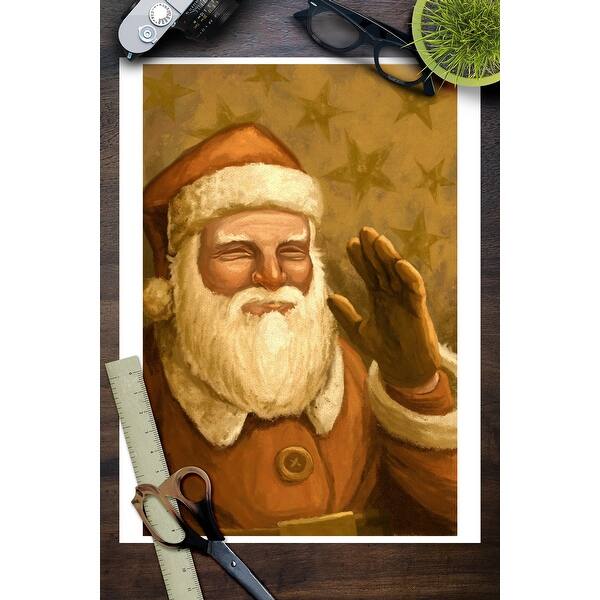 Shop Santa Claus Christmas Oil Painting Lantern Press Artwork