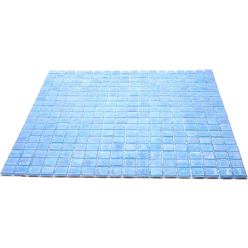 Apollo tile 12" x 12" Skosh Glossy Light Sky Blue Glass Tile (18.69 sq ft/case) - 20 Pack