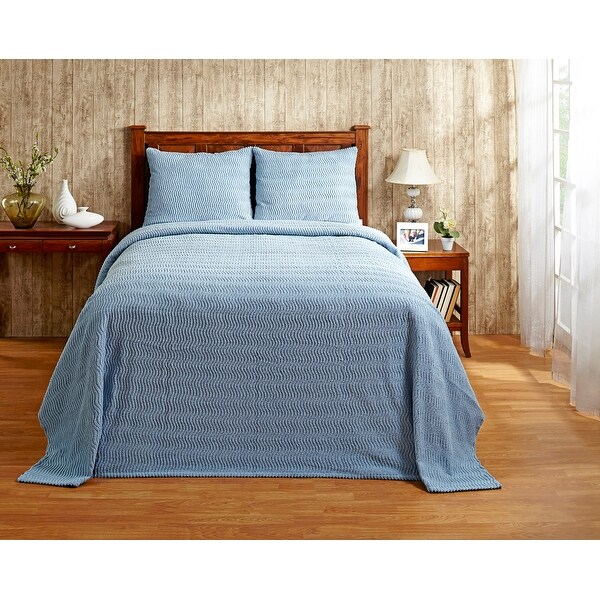 Better Trends Natick in Wavy Channel Stripes Design 100% Cotton Tufted Bedspreads & Shams Machine Washable Tumble Dry. Opens flyout.