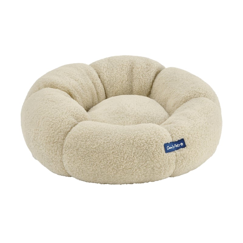 Chloe 23.62'' Cuddler Dog Bed in Beige - 23.62