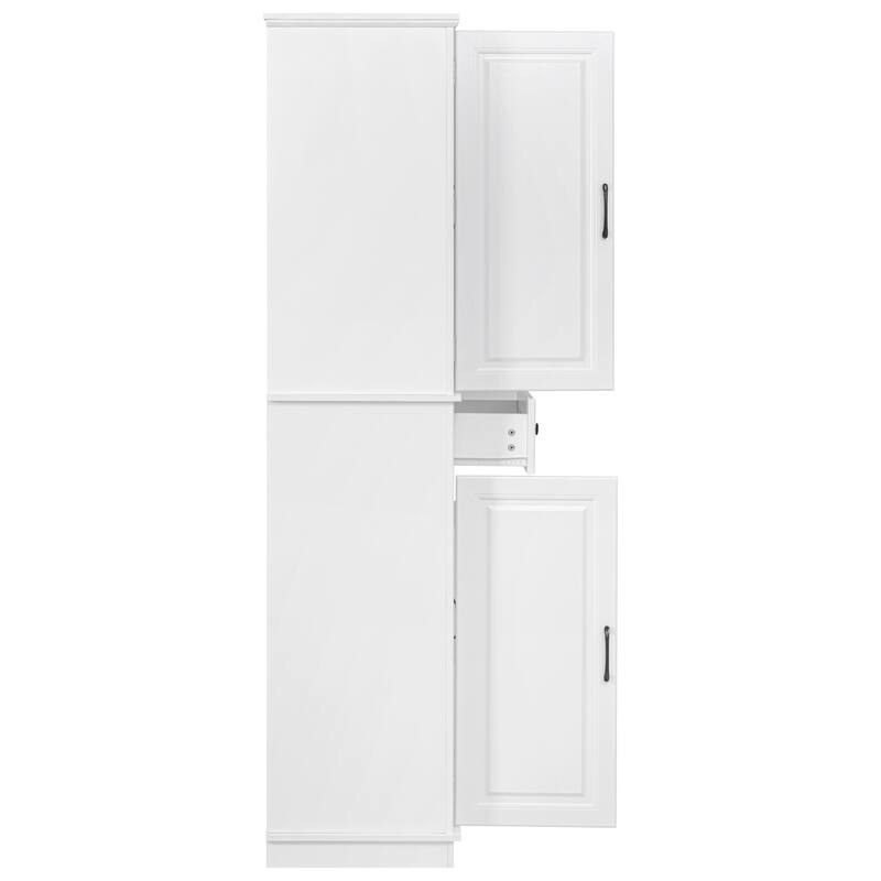 Roomfitters 71" Tall Kitchen Pantry Cabinet with 3 Pull-Out Organizers & 6 Door Shelves