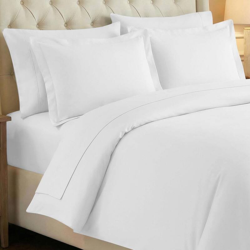 Superior 700 Thread Count Solid 3 Piece 100-percent Egyptian Cotton Duvet Cover Set