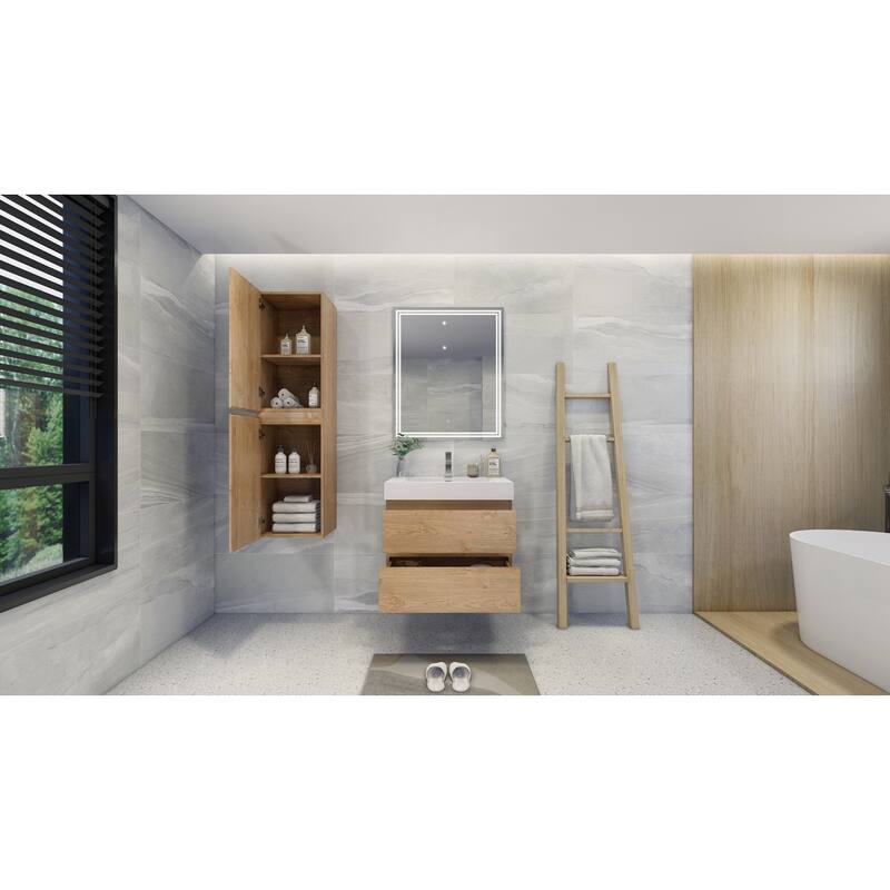 Baillie 30'' Wall-Mounted Vanity with Reinforced Acrylic Sink