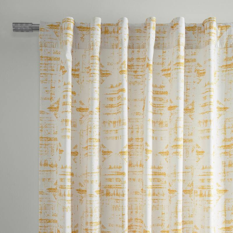Exclusive Fabrics Textured Cotton Printed Curtains for Bedroom and Living room (1 Panel)