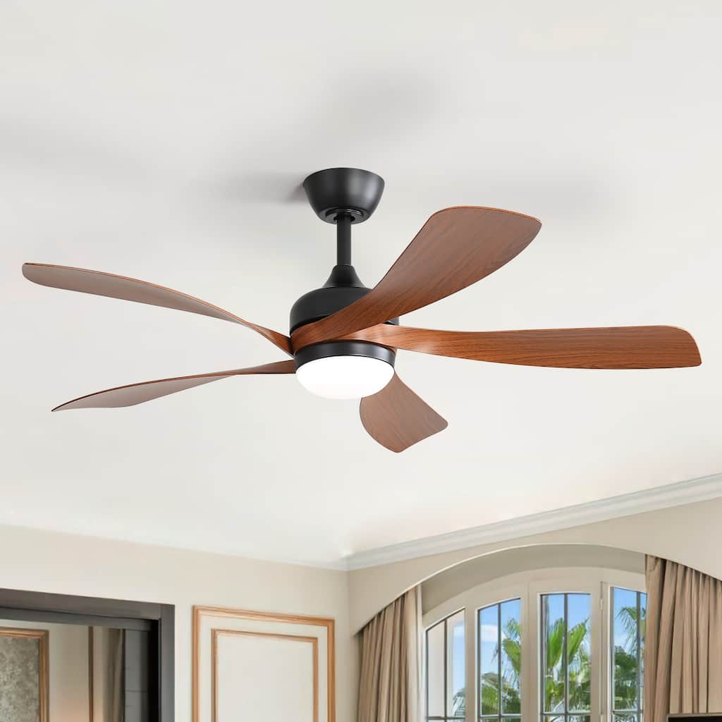 Sofucor 45 Inch Ceiling Fan with Light and Remote,Indoor/Outdoor with 3-Timer,Low Profile Quiet for Bedroom Living Room Patio