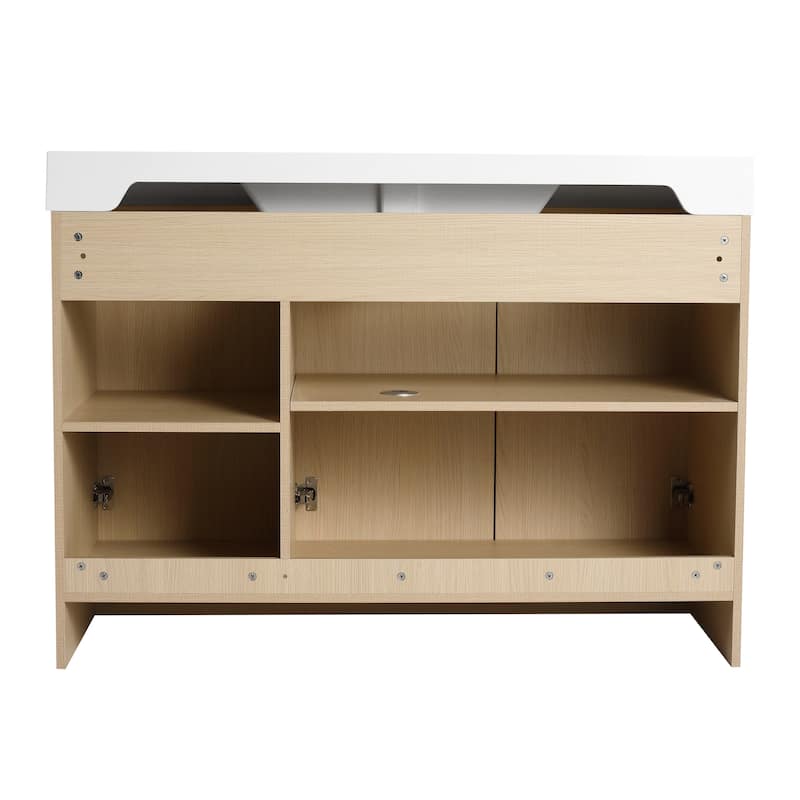 Malwee 30"/36"/48"/60" Bathroom Vanity with Sink, FreeStanding Vanity with Soft Close Doors and adjustable shelf