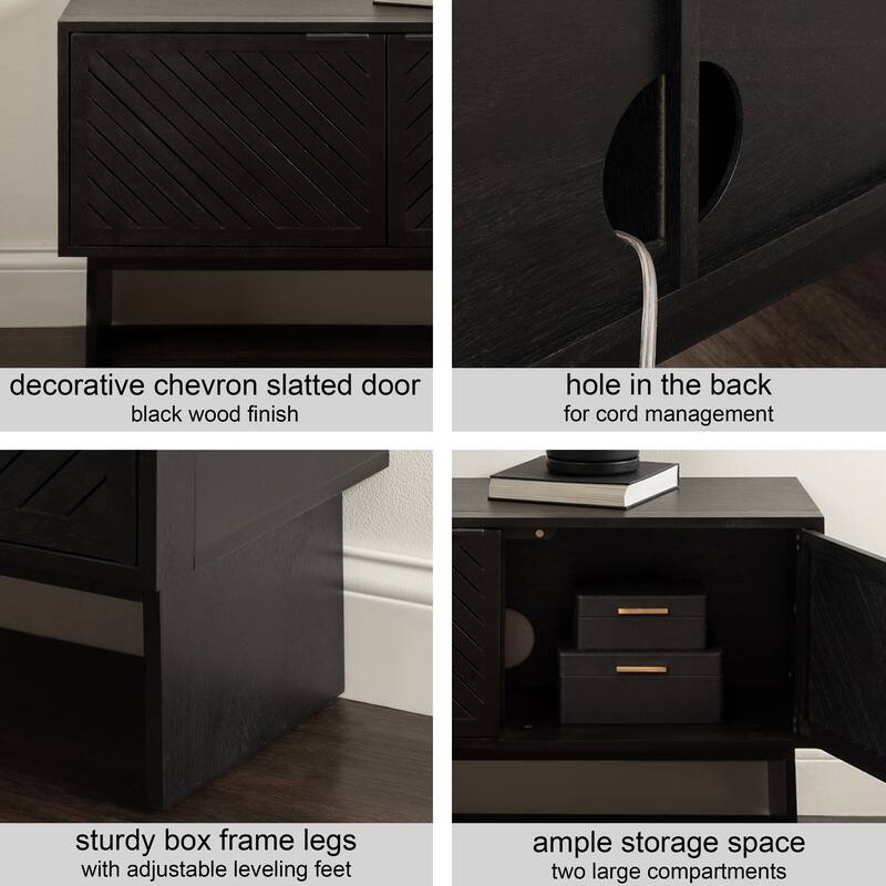 Kate and Laurel Mezzeta Wood TV Stand - 38x15x22