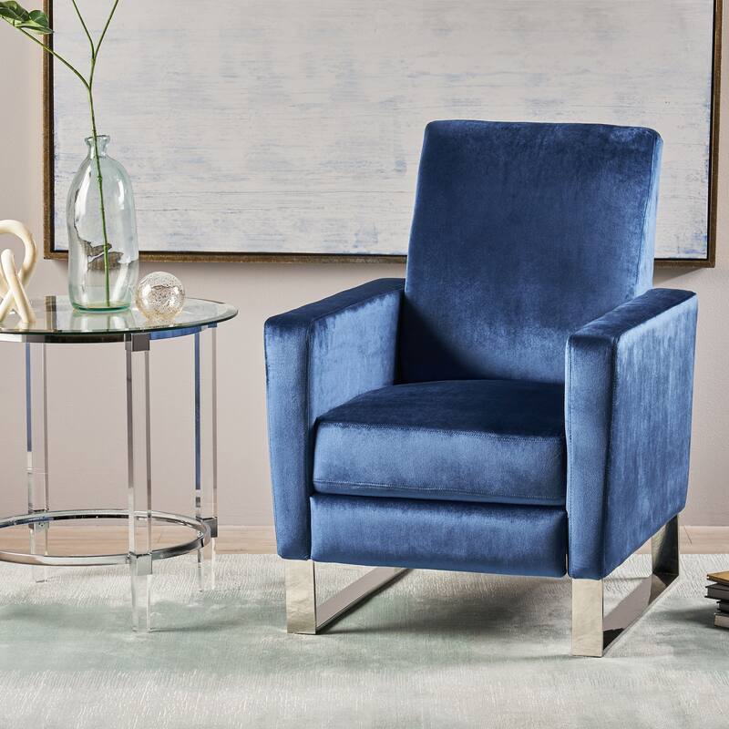 Contemporary Modern Recliner, Tufted Push-back Recliner