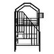preview thumbnail 10 of 12, Stylish Metal Loft Bed with Space Saving Option with A Bottom Nook, Roof Design with Ladder and A Storage Box, Twin, Black