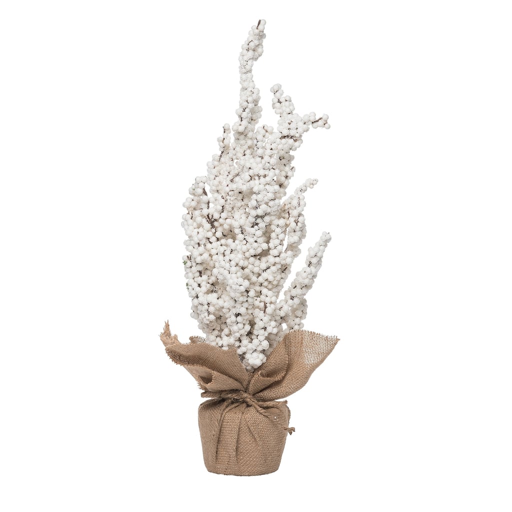 Transpac Foam 24 in. White Christmas Winter Berry Tree