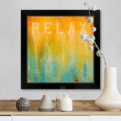 "Just Relax" Black Framed Print