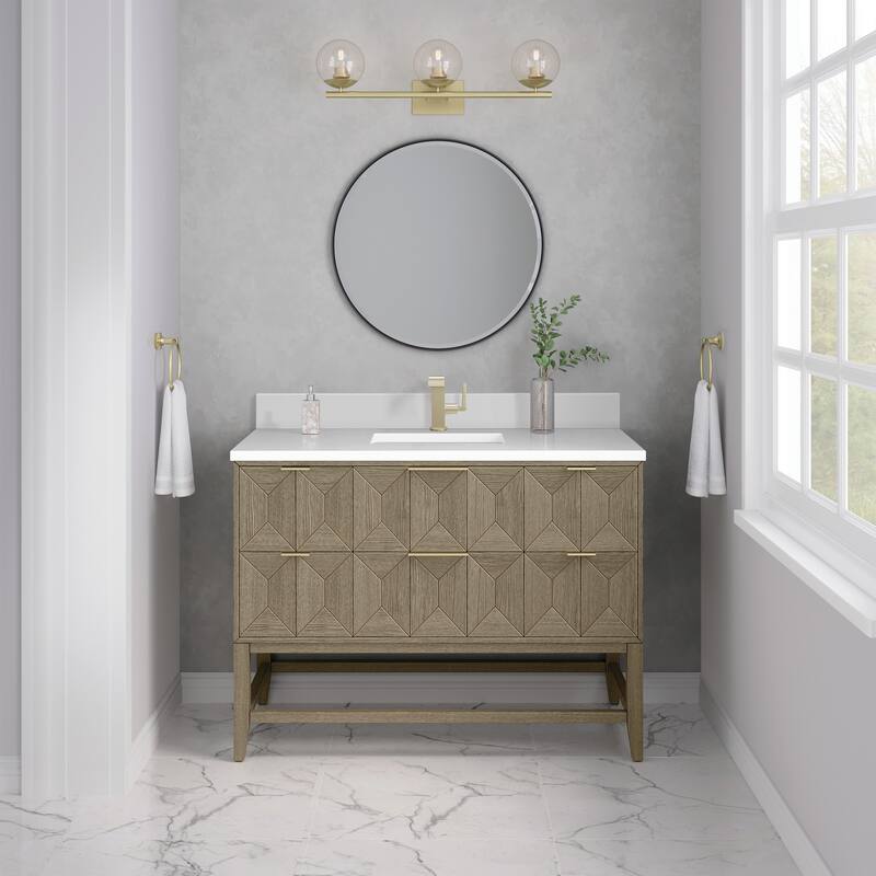 James Martin Vanities D100-V48-1WZ Emmeline 48" Single Basin Ash Wood
