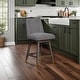 preview thumbnail 58 of 176, Amalie Upholstered Bar Stool, Swivel Counter Height Stool with Solid Wood Frame Single - Grey Boucle - Counter Height