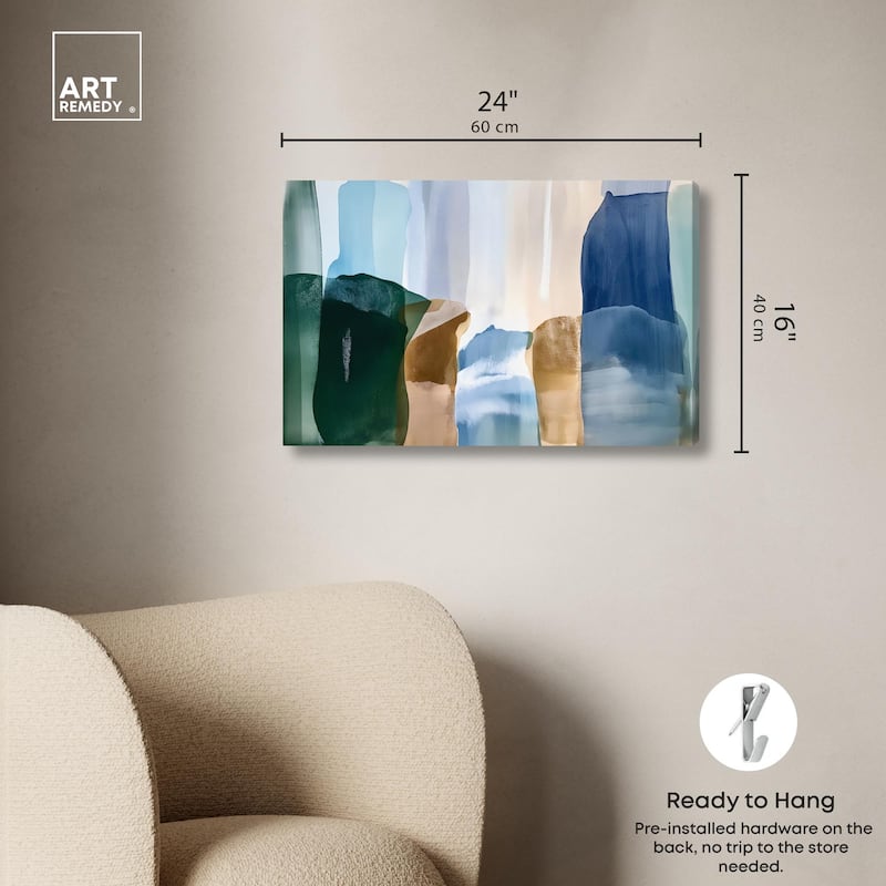 Contoured Calm II Canvas by Art Remedy, Gallery Wrapped