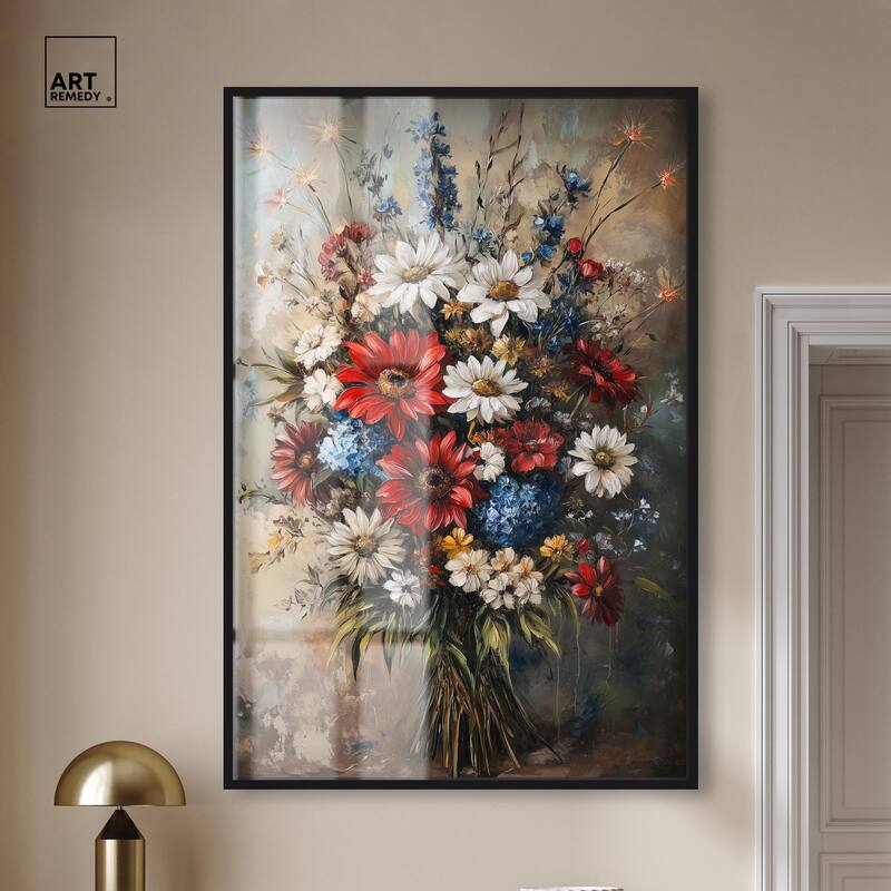 Symphony of Flowers II Shadowbox by Art Remedy