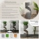 preview thumbnail 24 of 34, 32-Inch Modern Polyresin LED Spiral Outdoor Fountain With Small Planter by Glitzhome