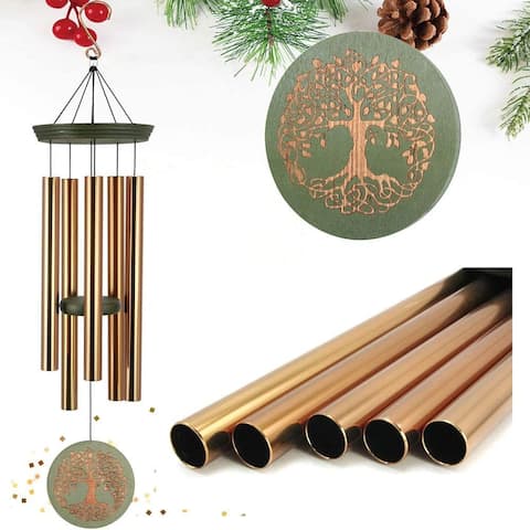 Astarin Wind Chimes Lifetree Wind Catcher,36" with 5 Tuned Metal Tubes