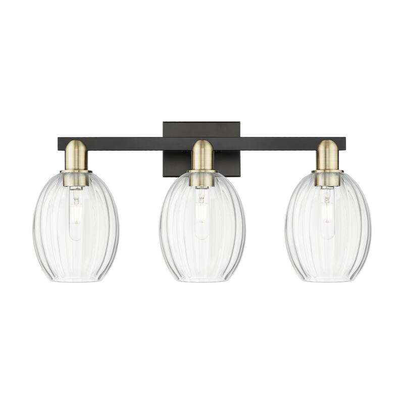 Innovations Lighting 716-3W-13-26 Preston Vanity Preston 3 Light 26" - Black Antique Brass / Clear