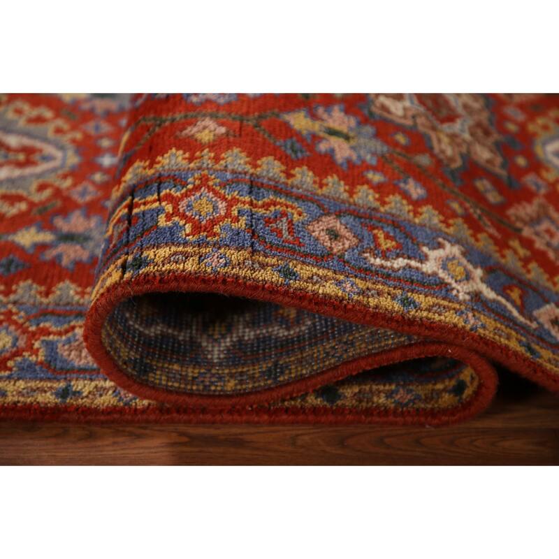 Geometric Kazak Indian Runner Rug Hand-knotted Wool Carpet - 2'8"x 10'0"