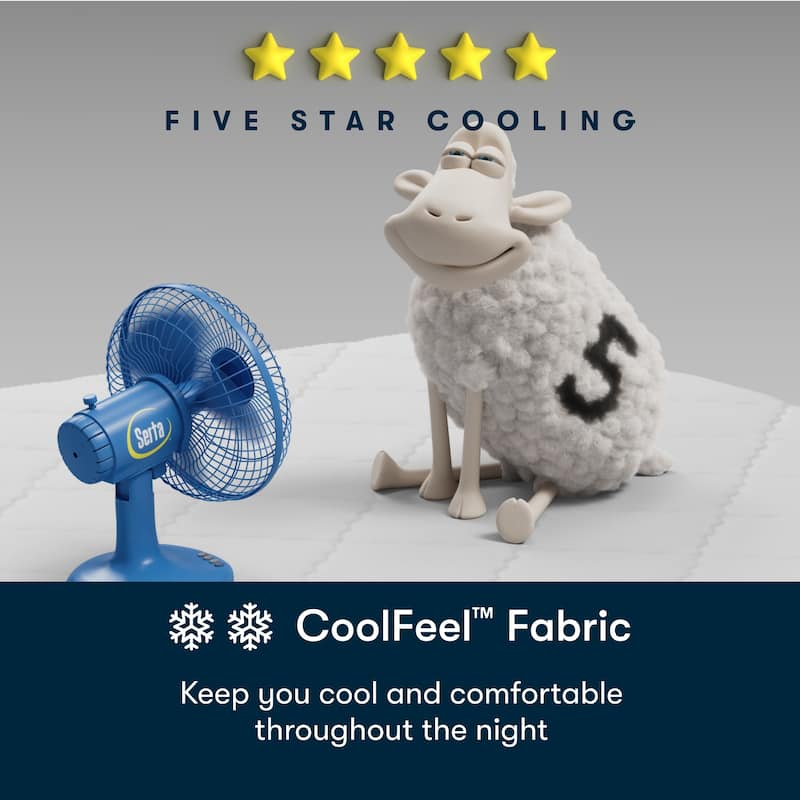 Serta Five Star Mattress Sleep to Go 16" Plush Pillow Top Mattress in a Box - Light Blue