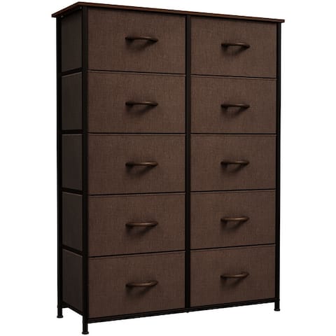 10 Drawers Furniture Storage Chest Grey 10-Drawer Dresser