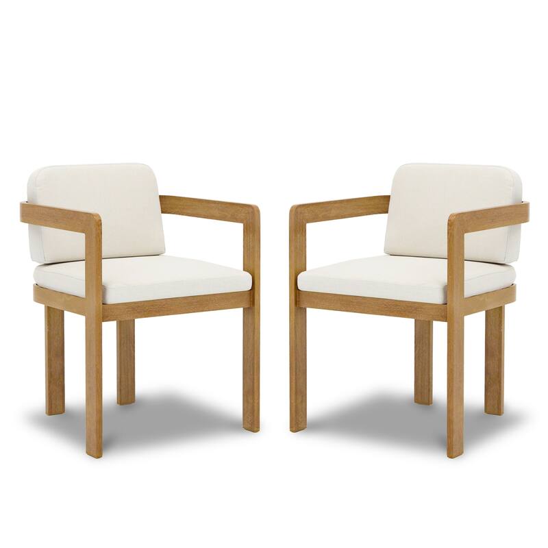 Dining Chair with Cushioned Seat and Armrests