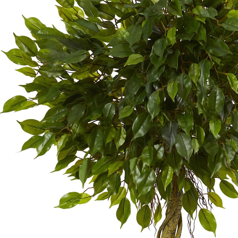 Artificial Topiary Tree 5ft - Outdoor Indoor Decorative Bush, Realistic Cottage Tree - Green - 41-50 Inches