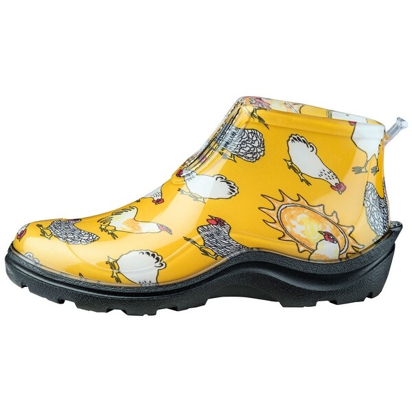 yellow ankle rain boots