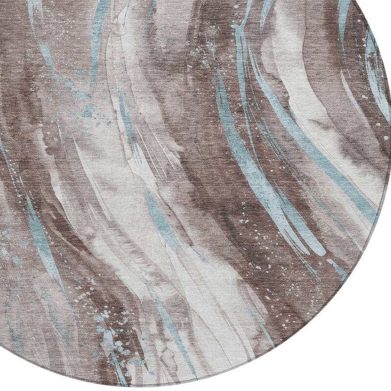 HomeRoots Abstract Transitional Rectangle Outdoor Rug