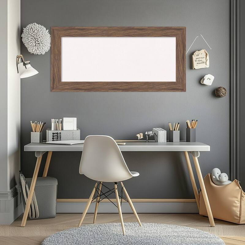 Pia Medium Brown Framed Cork Board - Bulletin Board, Organization Board, Pin Board