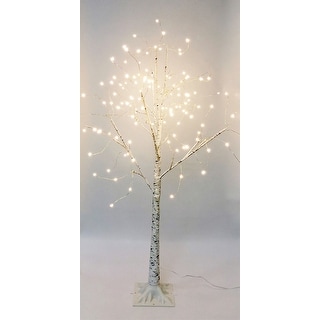 Christmas 4 ft. Birch Tree 144 LED Warm White Fairy Lights - On Sale ...