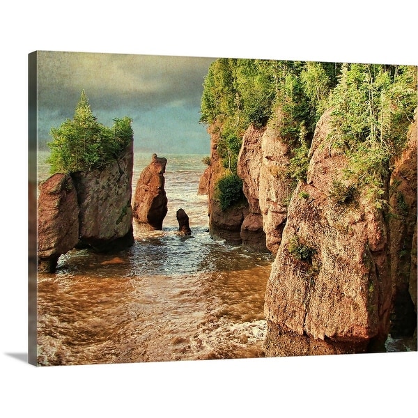"Hopewell rocks, New Brunswick, Ohio" Canvas Wall Art