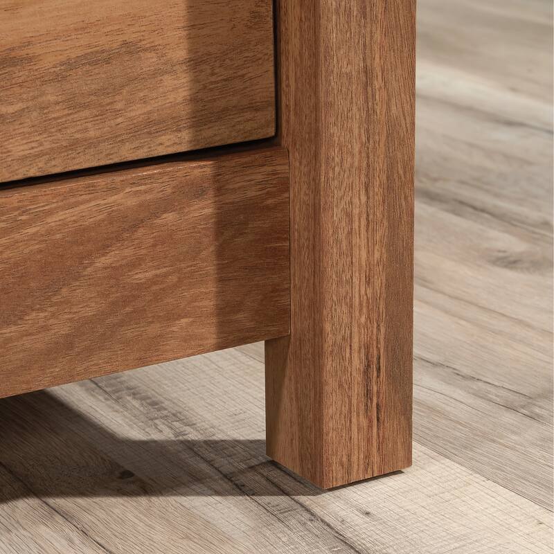 Engineered Wood Industrial Computer Desk with Three Roomy Drawers, Brown