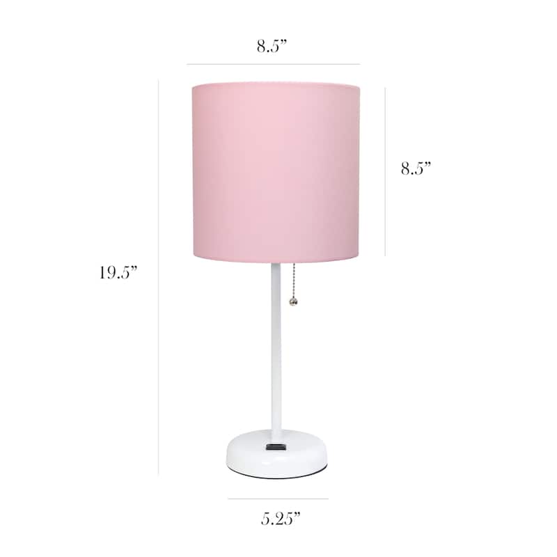 Porch & Den Custer Metal/ Fabric Lamp with Charging Outlet