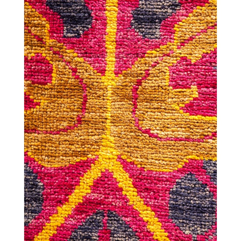 Overton Hand Knotted Wool Vintage Inspired Modern Contemporary Arts & Crafts Black Area Rug - 10' 3" x 13' 2"
