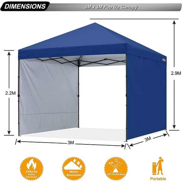 dimension image slide 15 of 26, ABCCANOPY Durable Easy Pop up Canopy Tent Outdoor canopy tent
