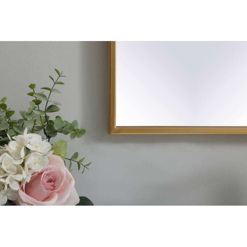 Indigo Home Metal Frame Arch Mirror 24x36 Inch