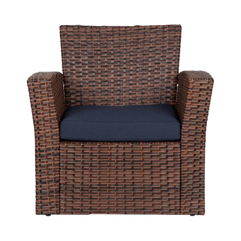 Grandview Outdoor 4-piece Brown Patio Conversation Set with Cushions