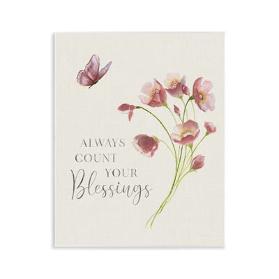 Stupell Count Your Blessings Florals Wall Plaque Art Design By Janet Tava