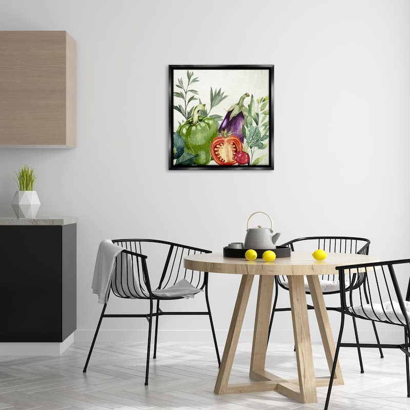 Stupell Organic Garden Vegetables Framed Floater Canvas Wall Art Design By Kim Allen
