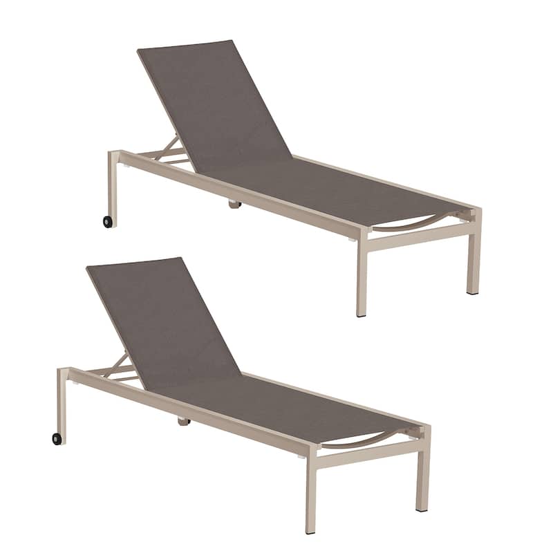 Oxford Garden Ven Chaise Lounge (Set of 2) - Oyster