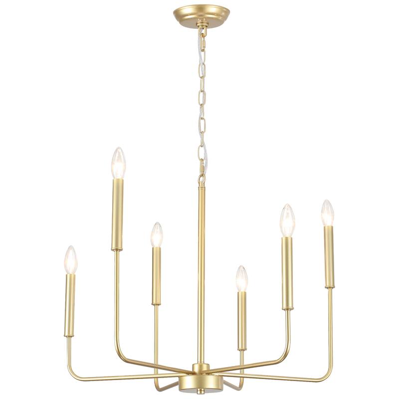 6-Light Candlestick Hanging Linear Chandelier Lighting Ceiling Light for Kitchen Island
