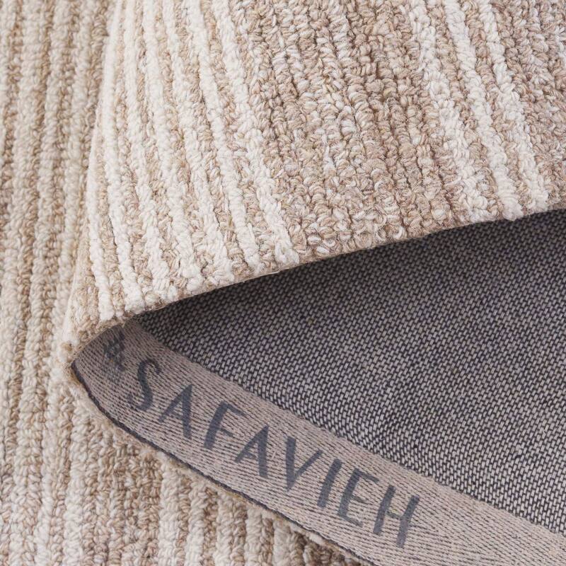 SAFAVIEH Handmade Ebony Mahnaz Modern Striped Wool Rug