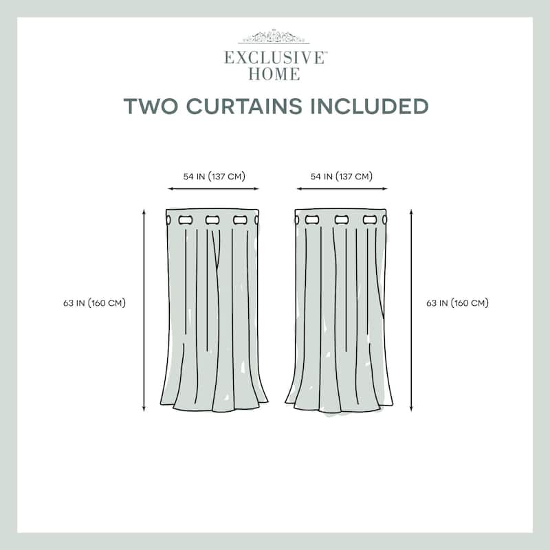 ATI Home Loha Linen Grommet Top Curtain Panel Pair
