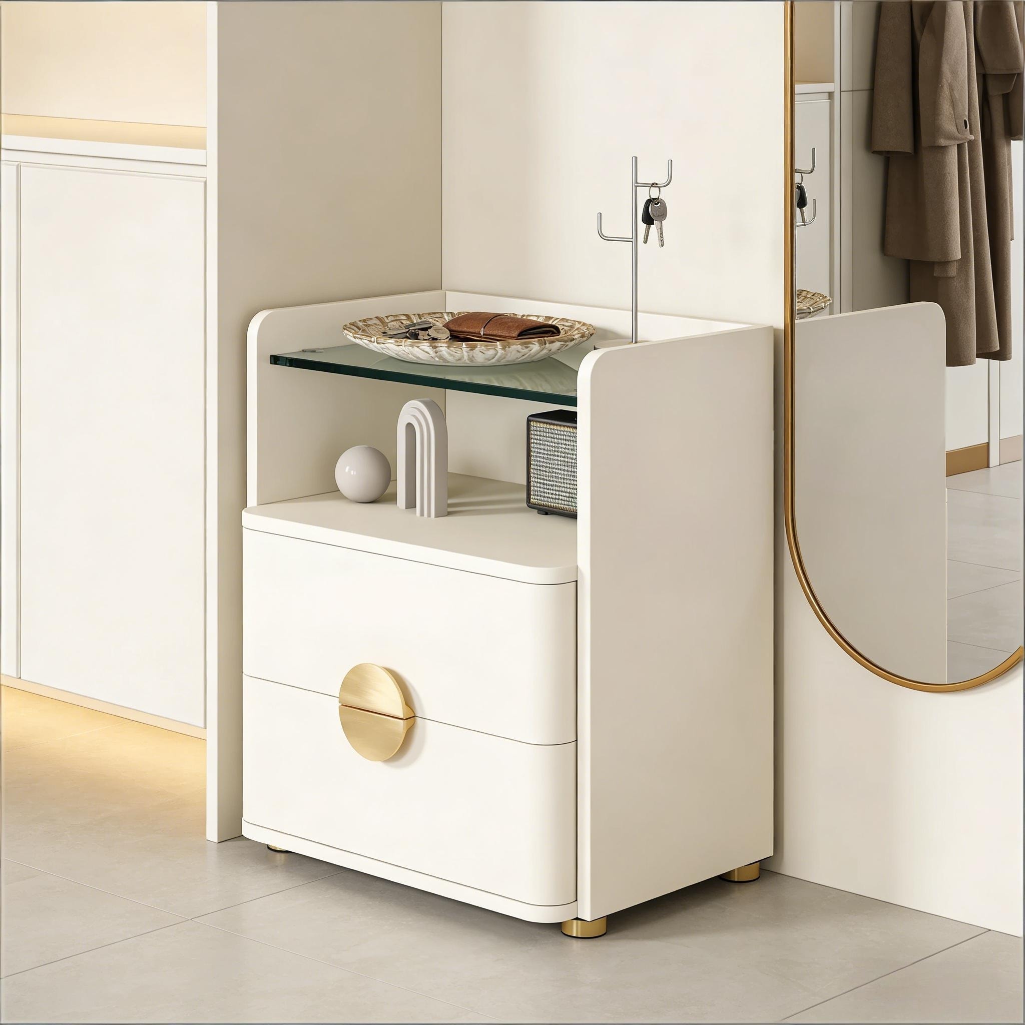 Side Cabinet, Bedside Table, Storage Nightstand for Living Room