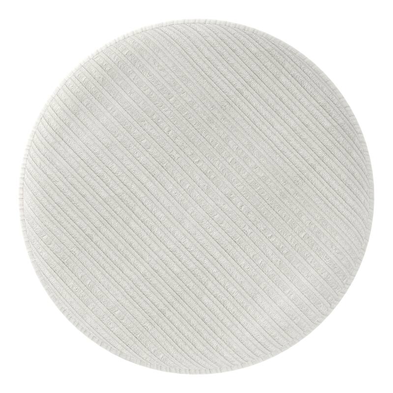 Modern Fabric Round Ottoman