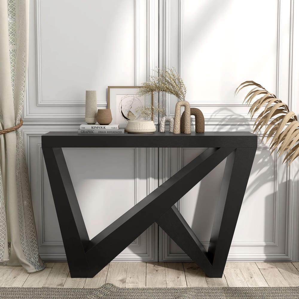 DH BASIC Modern Decorative Console Table with W-Shaped Legs by Denhour