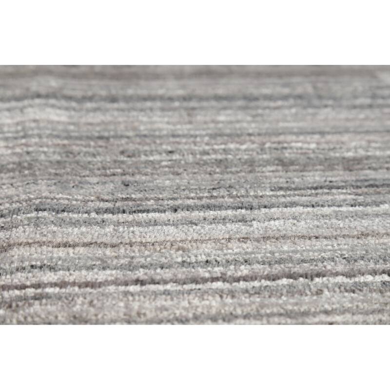 Hand Knotted Oriental 100% Wool Carpet Tribal Tribal Greys & Charcoal Gabbeh Area Rug - 9' 11'' X 7' 11''