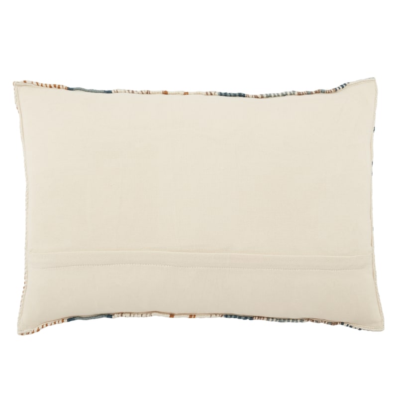 Rautha Geometric Blue/ Gold Indoor/ Outdoor Lumbar Pillow